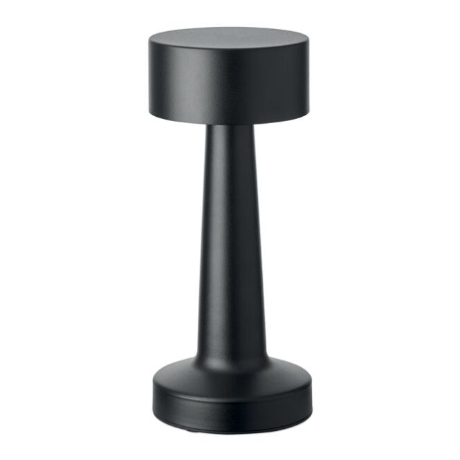 Firmengeschenk USB-Tischlampe aus Metall mit Gravur – Schwarz – Dimmbare LED-Leuchte für Büro und Schreibtisch