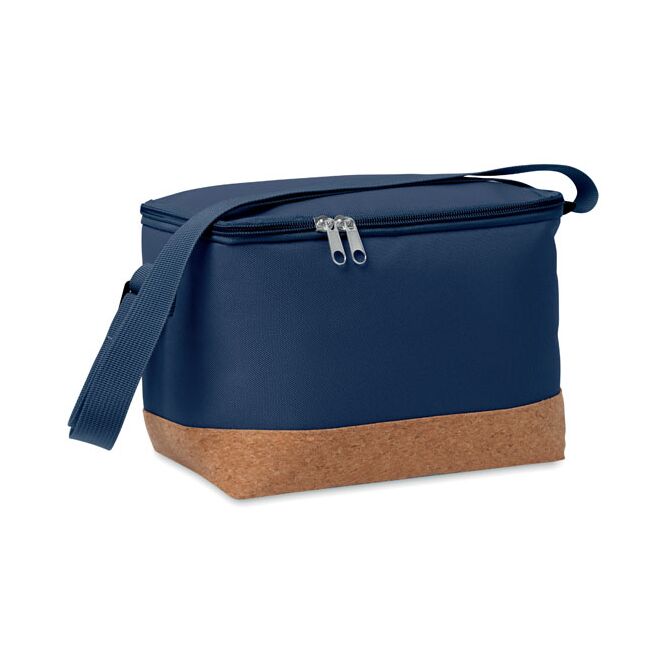 Werbeartikel Kühltasche RPET 5l mit Logodruck – Marineblau – isolierte Kühltasche für Events und Mitarbeiter