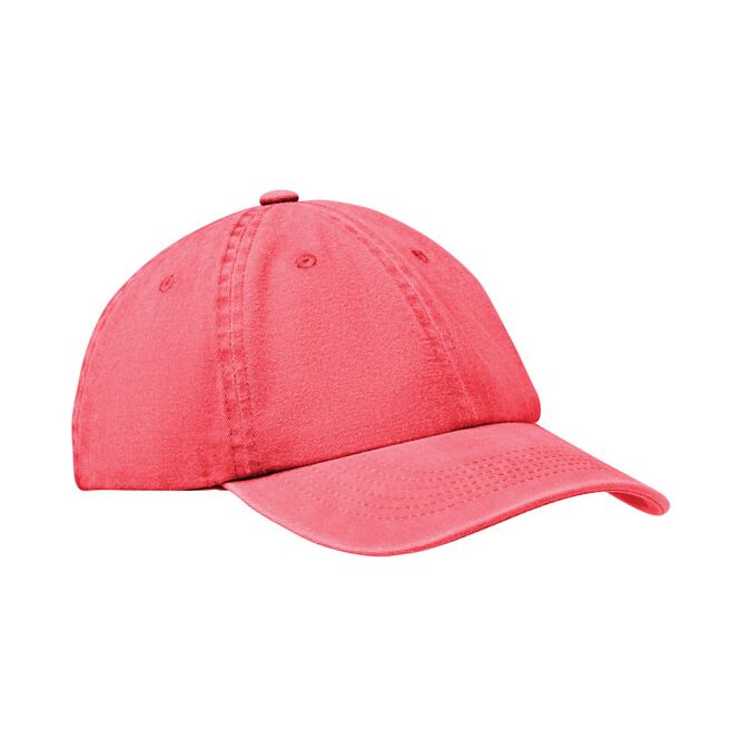 Werbeartikel Baseball Kappe 6 Panels – rot – mit Logo bedruckt 265 g/m² klassisches Baseball Cap für Sommerfeste & Outdoor-Aktionen