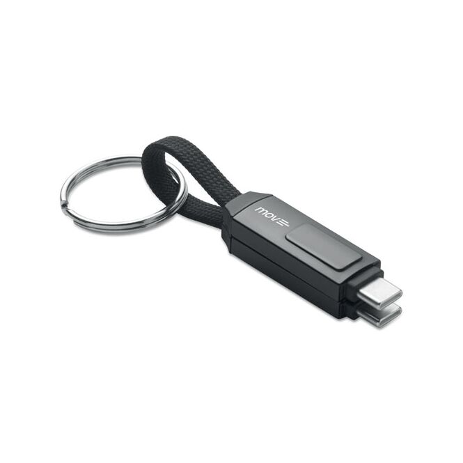 Werbeartikel 60W Ladekabel mit Gravur – Schwarz – leistungsstarkes Zubehör für Firmen und Messen
