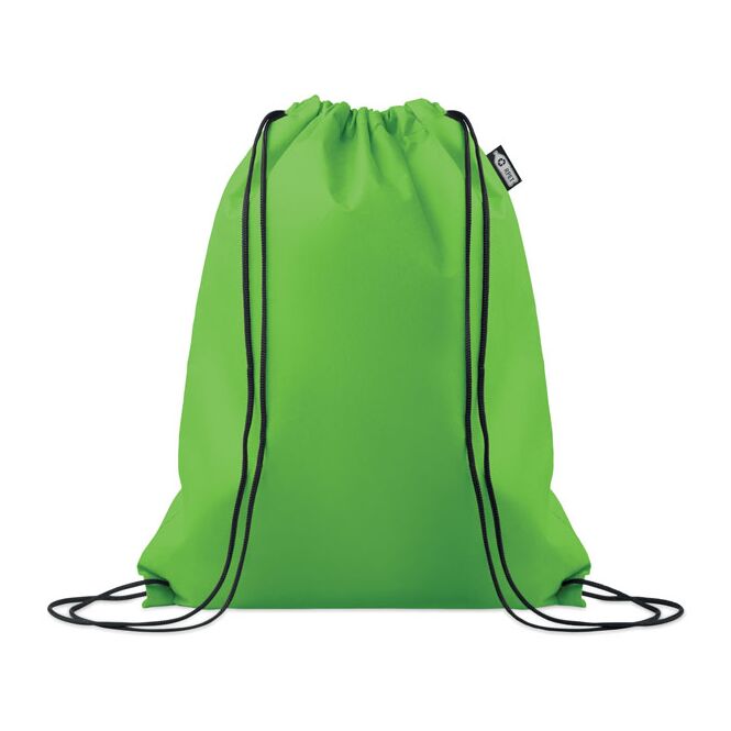 Giveaway Seesack Non Woven – limette – nachhaltig mit Logodruck, praktischer wasserdichter Drybag aus rPET für Festivals & Events