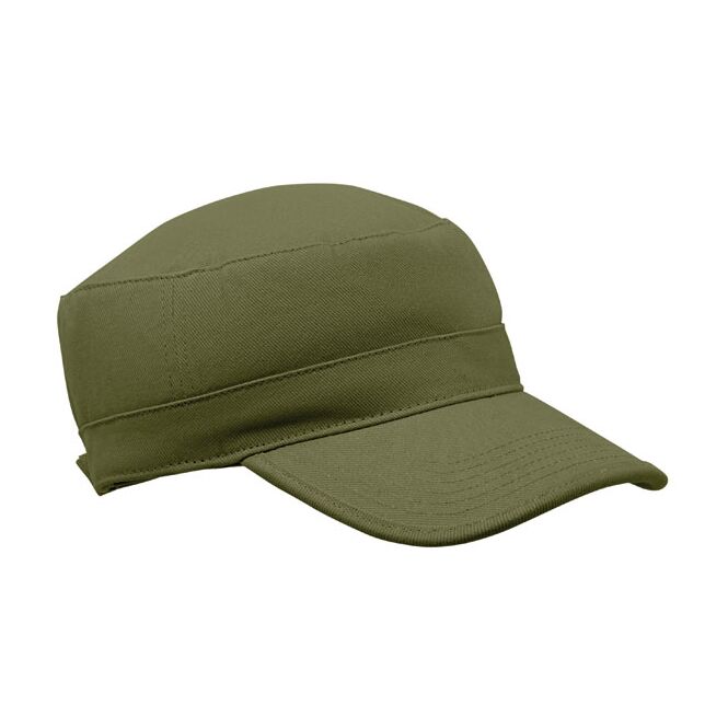 Werbeartikel Military Cap Armeegrün – mit Logodruck 260g/m² Baumwolle Klettverschluss für Mitarbeiter und Events klassisches Baseball Cap