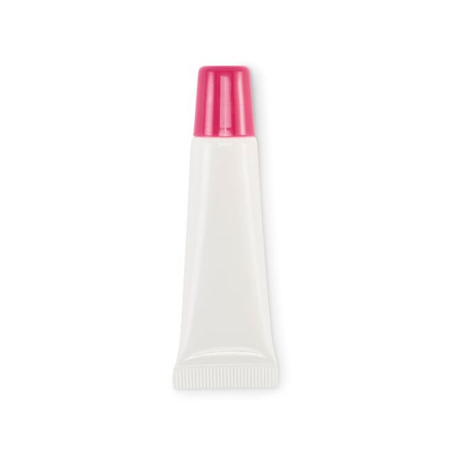 Werbeartikel vegane Lippencreme mit Tampondruck – Fuchsia – Hautpflege für Kunden und Business