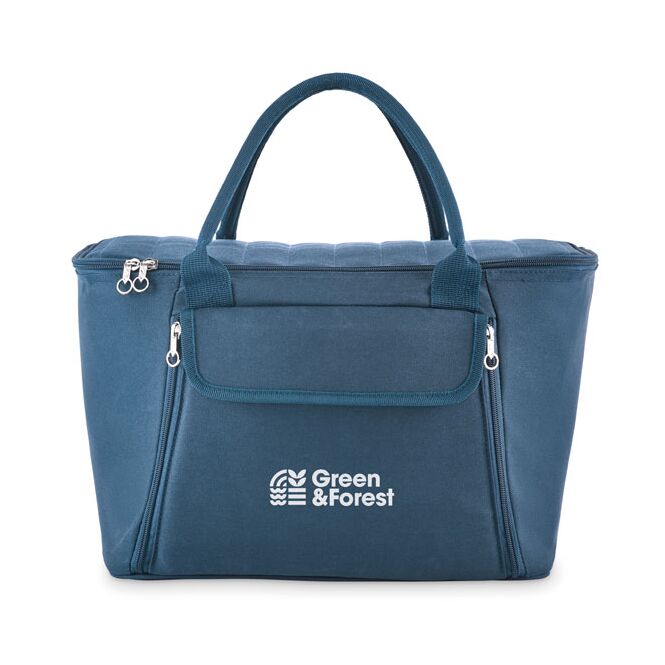 Firmengeschenk Picknick-Kühltasche RPET mit Logodruck – Blau – Isolierte Tasche für Outdoor-Events und Firmenausflüge