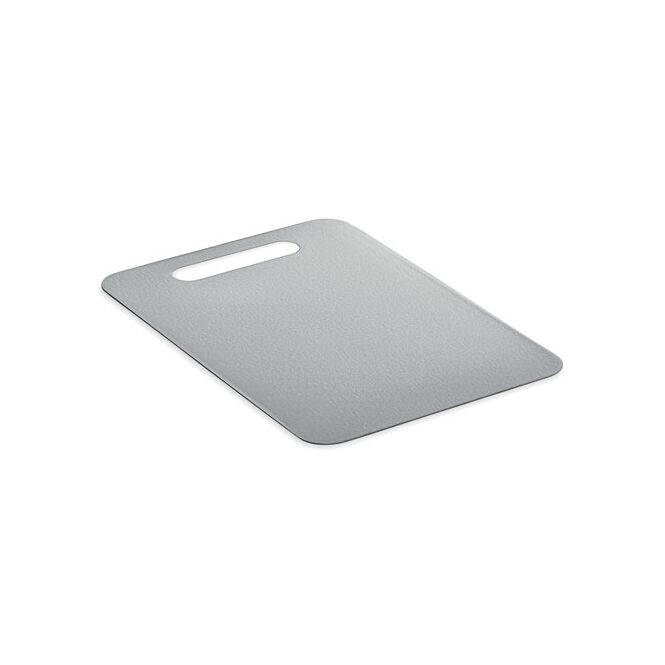 Werbeartikel Schneidebrett aus Aluminium mit Gravur – Silber – langlebiges Küchenutensil für Gastronomie und Büro
