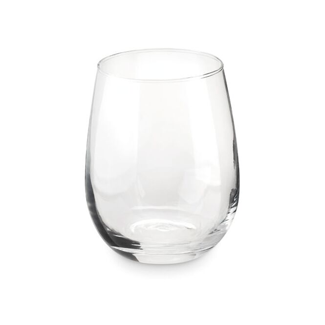 Firmengeschenk Trinkglas mit Gravur – 420 ml – Transparent – exklusives Markenglas für Büro und Empfang