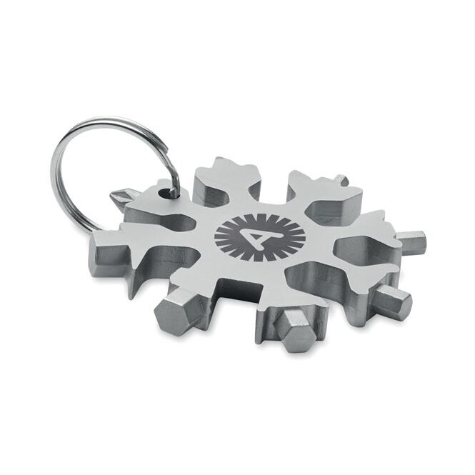 Werbeartikel 17-in-1 Edelstahl Multitool mit Gravur – Titan – praktisches Multifunktionswerkzeug für Unternehmen und Techniker