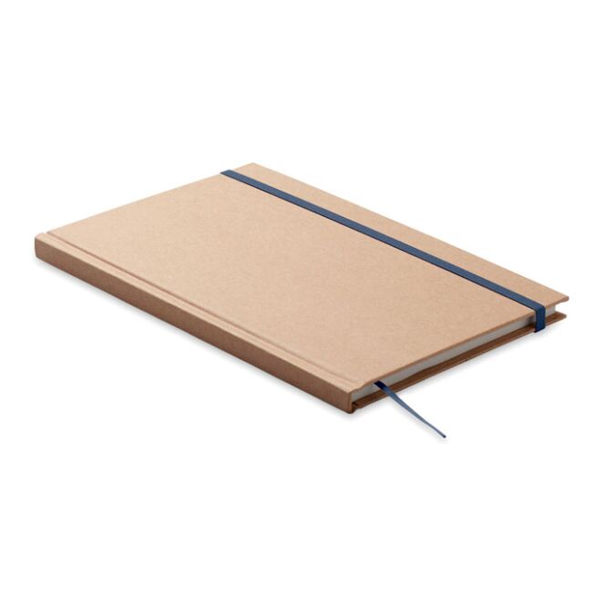Firmengeschenk Notizbuch DIN A5 – blau – mit individuellem Werbedruck 200 Blatt Recyclingpapier klimaneutral EU nachhaltiges Journal