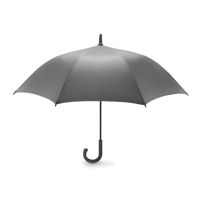 Werbeartikel Automatik Regenschirm Luxus mit Logodruck – Grau – windbeständiger Regenschutz für Firmen