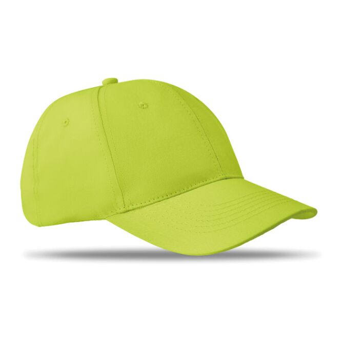 Werbeartikel Cap Basie – limette – mit Logodruck, 6 Panels, Größe 7 1/4, verstellbar, klassisches Baseball Cap für Firmenkunden