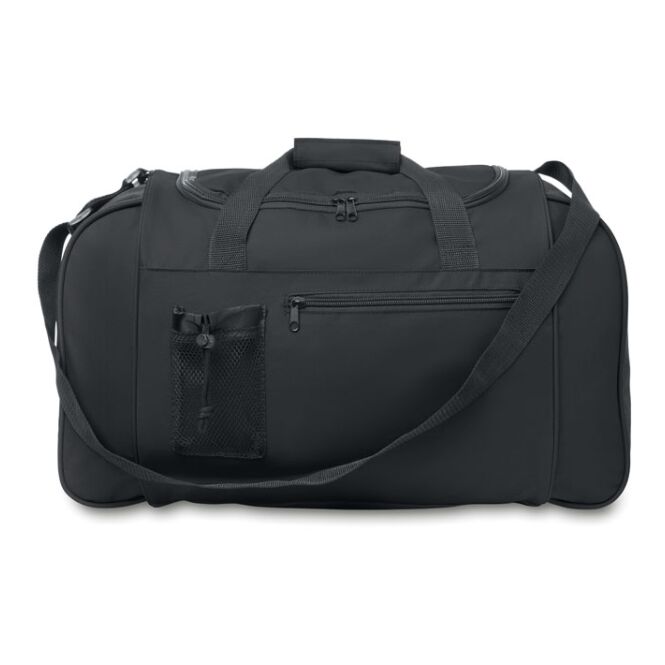 Werbeartikel Sporttasche Parana mit Logodruck – Schwarz – robuste Reisetasche für Sport und Firmenveranstaltungen