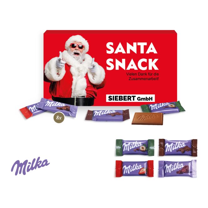 Firmengeschenk Milka Schokotäfelchen mit Logodruck – Bunt – süße Streuartikel für Messen und Büro