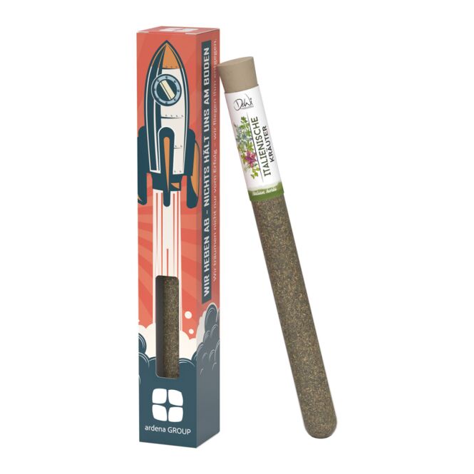 Streuartikel Promotion Stick S – gewürze im reagenzglas – mit bedrucktem Etikett ideal als Werbemittel für Messen und Geschäftspartner