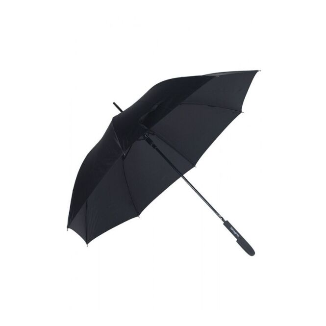 Mitarbeitergeschenk Stockschirm Samsonite Rain Pro – schwarz – mit Logo bedruckt aus stabilem Fiberglas kompakter Regenschirm