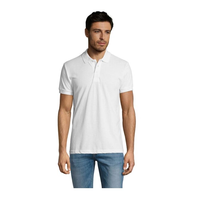 Corporate Fashion Herren Poloshirt SOL'S PRIME – weiß – mit hochwertigem Stick Gr. XL