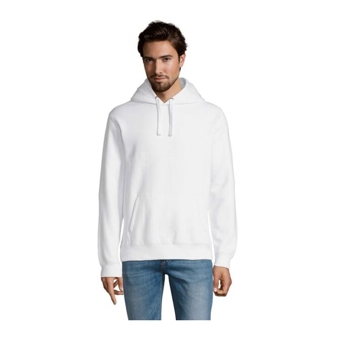 Mitarbeitergeschenk Spencer Herren Sweater S mit Logodruck – Weiß – Oeko-Tex zertifizierte Oberbekleidung für Firmen und Events