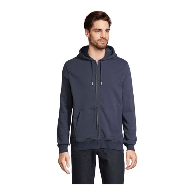 Corporate Fashion Hoodie SOL'S Calipso – französisch blau – mit hochwertigem Stick, nachhaltig aus Bio-Baumwolle Gr. XS