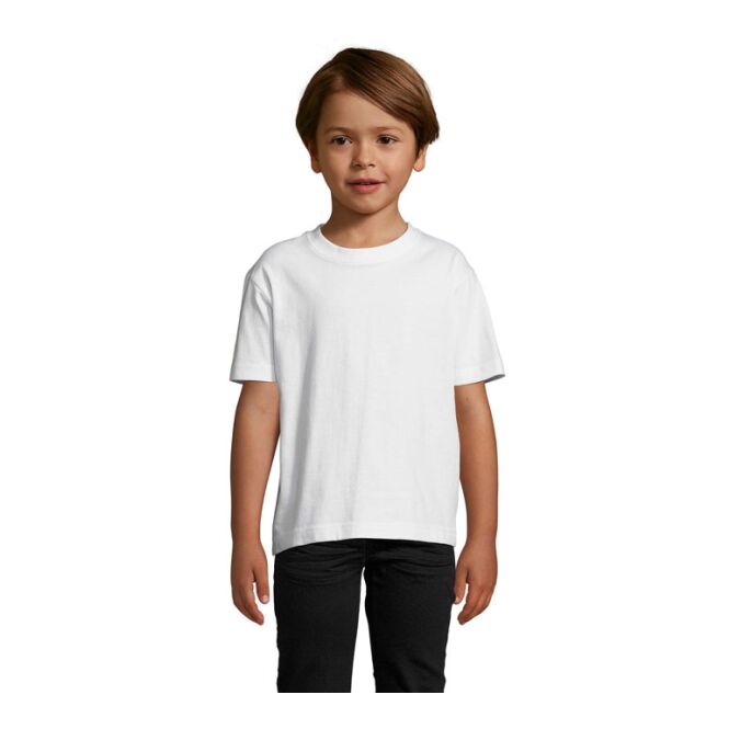Werbeartikel T-Shirt SOL'S IMPERIAL – weiß – mit Logo bedruckt 190g/m² Single-Jersey Gr. M