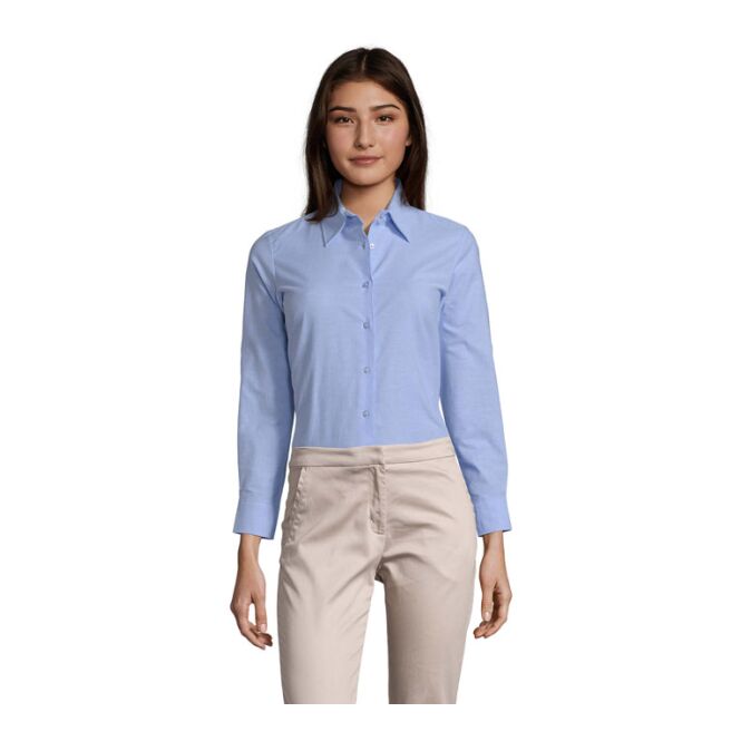 Corporate Fashion Damen-Oxfordhemd SOL'S EMBASSY – himmelblau – mit hochwertigem Stick Gr. XXL