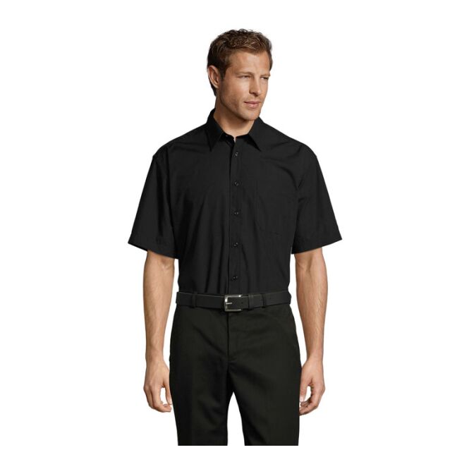 Corporate Fashion SOL'S Bristol Herrenhemd – schwarz – mit hochwertigem Stick Gr. M