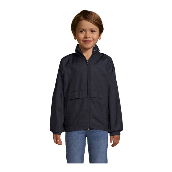 Werbeartikel Windbreaker SOL'S SURF KIDS 210g – navy – mit Logo bedruckt Gr. XXL