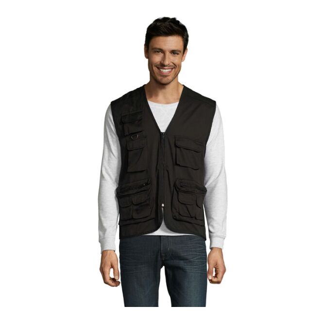 Corporate Fashion Wild Reporterjacke SOL'S – schwarz – mit hochwertigem Stick Gr. S