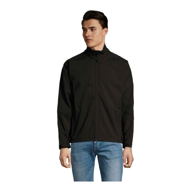 Corporate Fashion SOL'S RELAX Herren Softshell-Jacke – schwarz – mit hochwertigem Stick Gr. XXL
