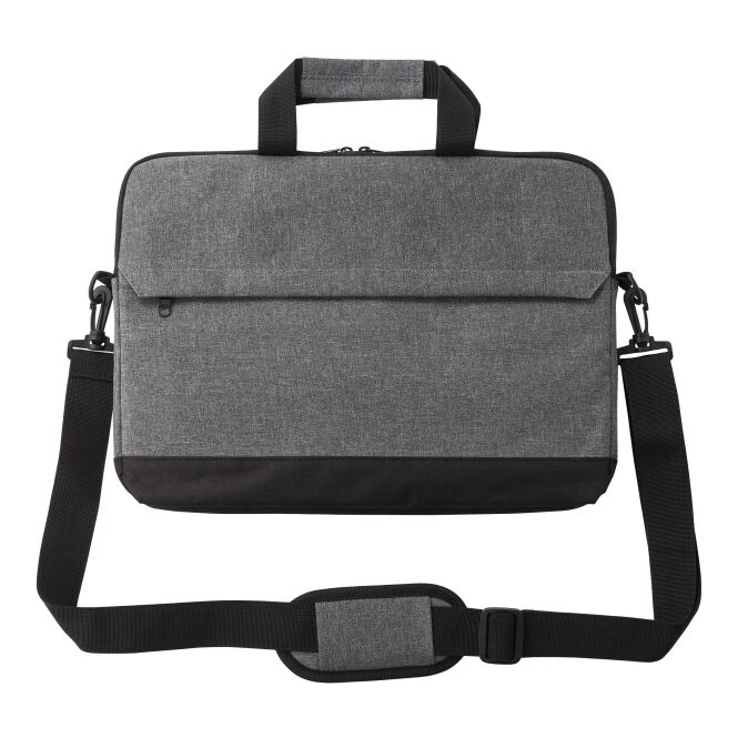 Firmengeschenk Laptop-Tasche Seraphina 15 Zoll mit Logodruck – Grau – funktionale Laptoptasche für Mitarbeiter und Firmen
