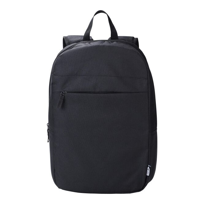 Mitarbeitergeschenk Laptop-Rucksack Phineas mit Logodruck – 15 Zoll – Schwarz – praktischer Business-Begleiter für Büro und Geschäftsreisen