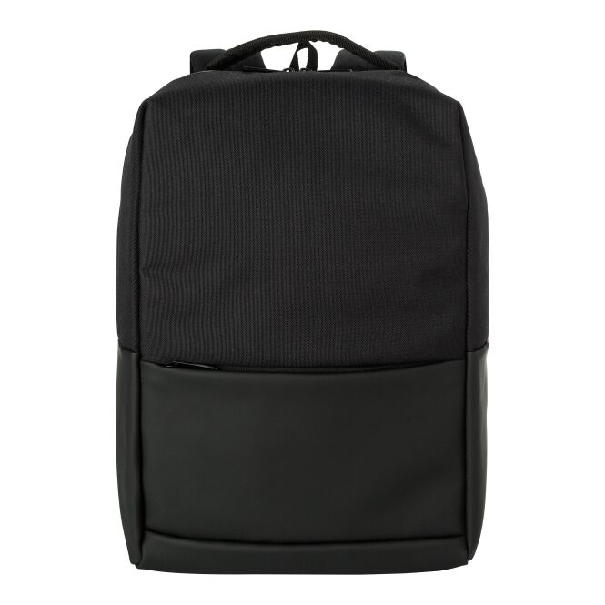 Kundengeschenk Laptop-Rucksack Oscar mit Logodruck – 15 Zoll – Schwarz – robuster Computer-Tasche für Unternehmen