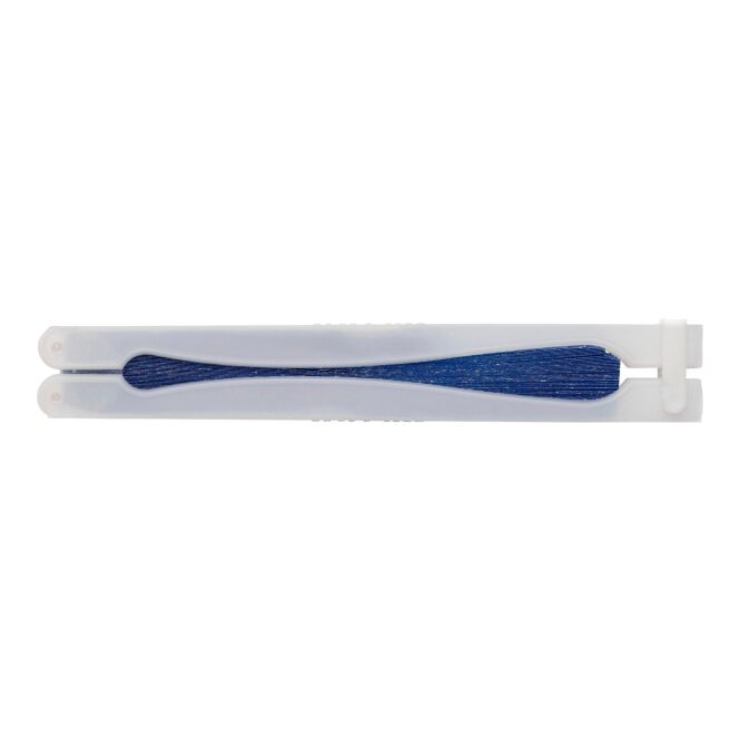 Messe-Giveaway Fächer Madame mit Logodruck – Blau – stilvoller Sommerartikel für Kunden und Events