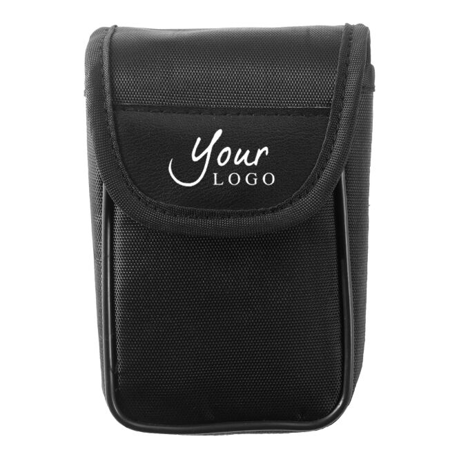 Premium-Werbegeschenk Fernglas Meadow aus Metall mit Logodruck – Schwarz – hochwertiges optisches Instrument für Firmen-Events