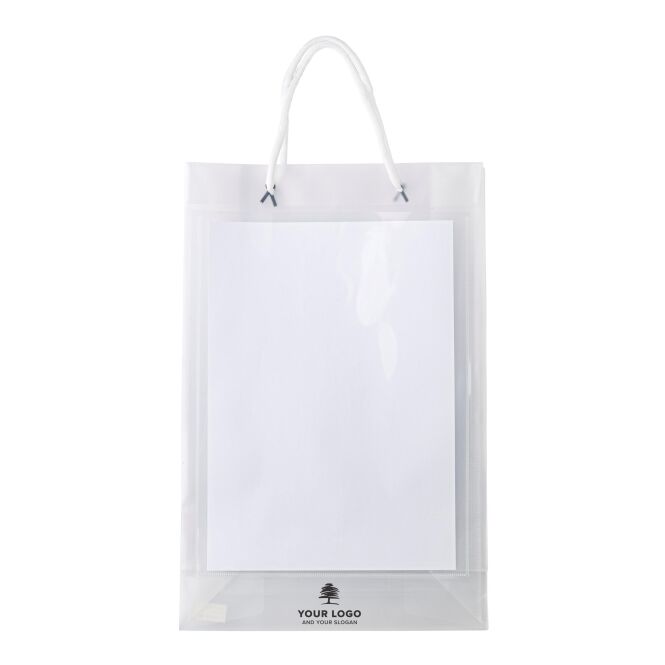 Werbeartikel Dokumententasche Maxi mit Logodruck – Neutral – strapazierfähige PP-Tasche im DIN A4 Format für Messen und Firmenunterlagen