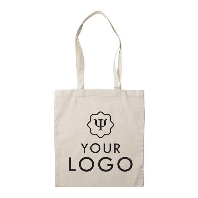 Werbeartikel Baumwolltasche Canton mit Logodruck – Beige – nachhaltige Stofftasche für Messen und Business
