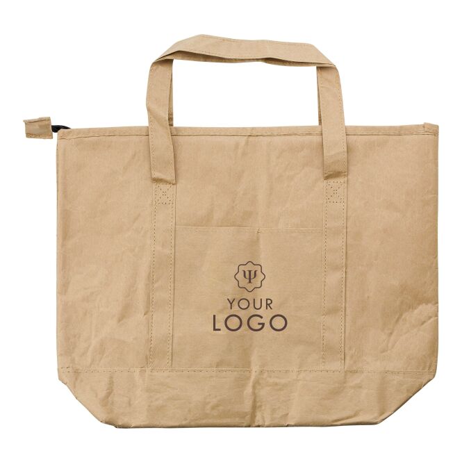 Werbeartikel Kühltasche Fellow mit Logodruck – Braun – isolierte Einkaufstasche mit Kühlfunktion für den Einzelhandel und Events