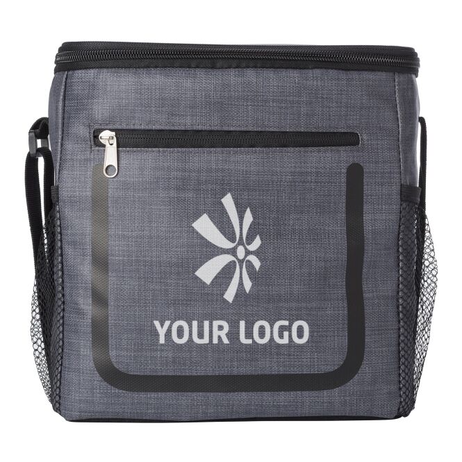 Werbeartikel Kühltasche Ice mit Logodruck – Grau – isolierte Kühltasche für Firmen und Messen
