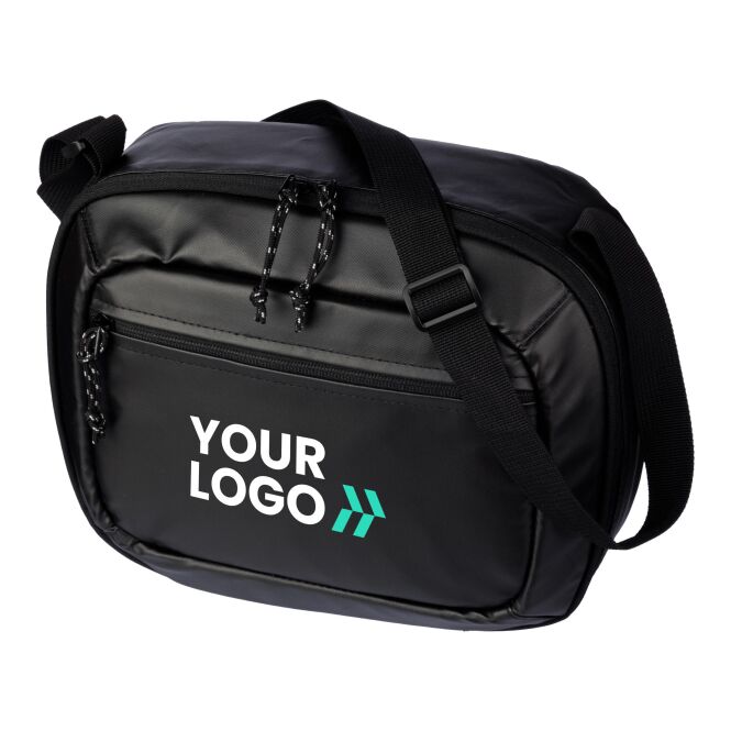 Werbeartikel Kühltasche Johannes mit Logodruck – Schwarz – Isolierte Tasche für Catering und Firmen-Events