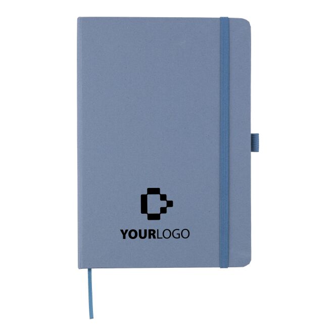 Firmengeschenk Notizbuch Gertrud – hellgrün – mit individuellem Werbedruck 80 Seiten A5 70g/m² Favini-Papier nachhaltiges Journal