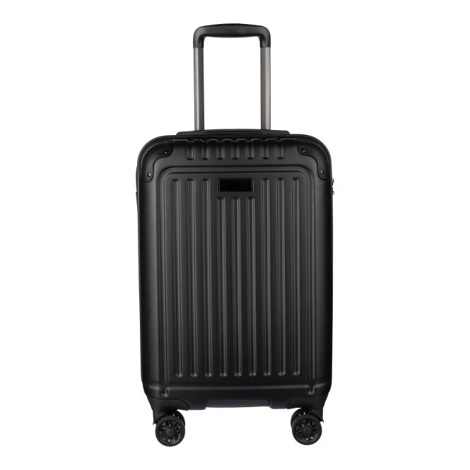 Firmengeschenk ABS-Gepäcktrolley Elke mit Gravur – Schwarz – robuster Koffer für Geschäftsreisen