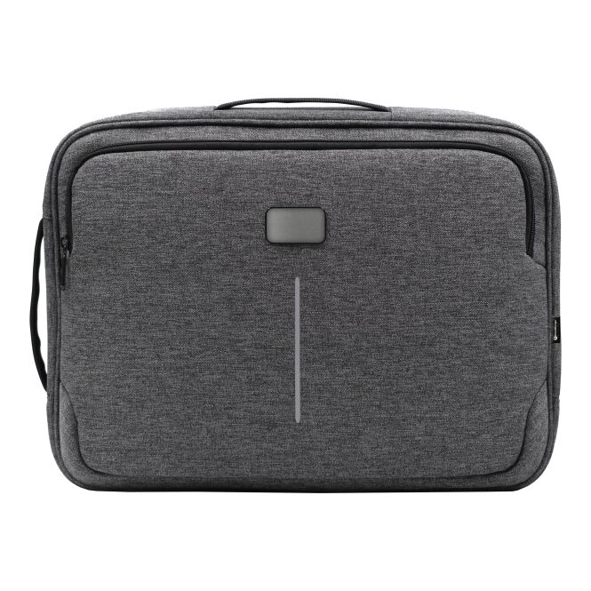 Firmengeschenk Specter Hybrid 16 Zoll Laptoptasche mit Logodruck – Grau – wasserabweisende Businesstasche für Büro und Pendler