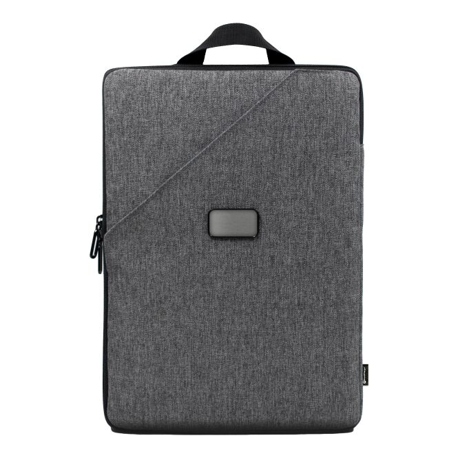 Firmengeschenk Specter Go 16 Zoll Laptoptasche mit Logodruck – Grau – wasserabweisende Business Tasche für Remote Worker