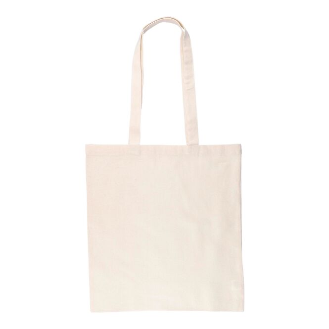Werbeartikel Einkaufstasche Leonard mit Logodruck – Beige – Oeko-Tex Baumwolltasche für Messen und Büro