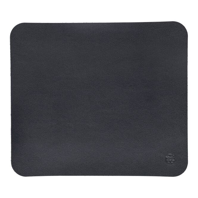Werbeartikel Mauspad Alexis mit Logodruck – Schwarz – 22x18 cm nachhaltige Computerunterlage für Büro und Messen