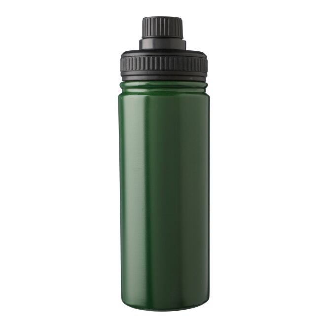 Werbeartikel Trinkflasche Tschad 500 ml mit Gravur – Grün – langlebige Isolierflasche für Büro und Kundenevent