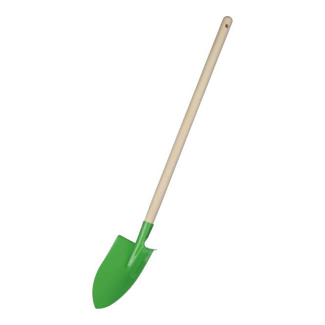 Werbeartikel Gartenschaufel Ringelblumen mit Gravur – Kobaltblau – nützliches Gartenwerkzeug für Firmen