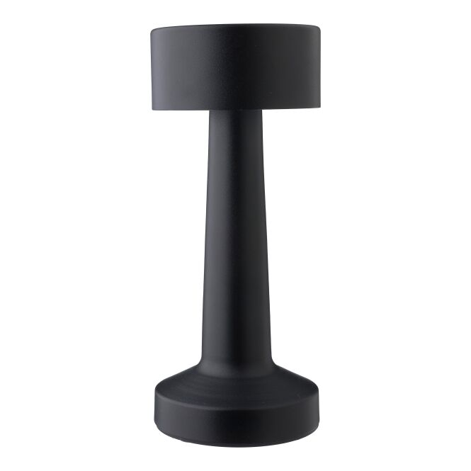 Mitarbeitergeschenk Tischlampe Fiorella – schwarz – mit edler Gravur 24 LEDs drei Lichtmodi dimmbar 800 mAh Akku moderne Akkuleuchte