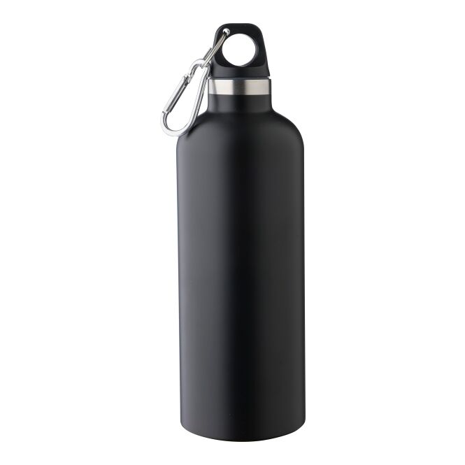Kundengeschenk Thermosflasche Lysandra – schwarz – mit Gravur 500 ml nachhaltig vakuumisoliert für den Außendienst