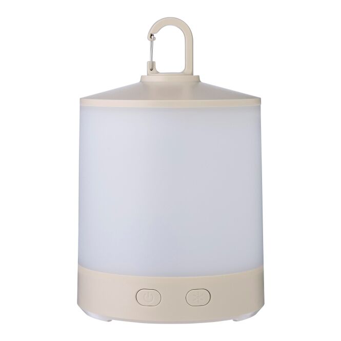 Werbeartikel Multifunktionsleuchte Araminta mit Logodruck – Weiß – vielseitige Campinglampe mit Taschenlampe für Firmen und Events