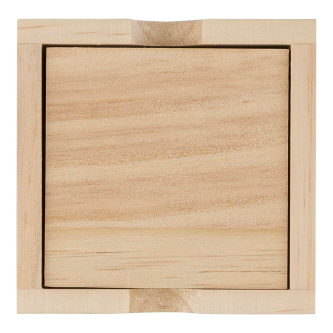 Werbeartikel Mini-Sudoku-Set aus Kiefernholz Kenza mit Gravur – Braun – kompaktes Denkspiel für Büro und Konferenzen