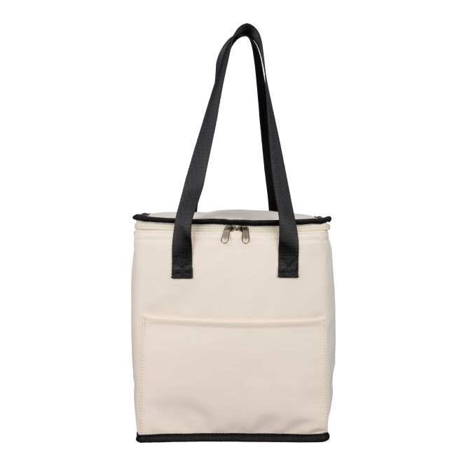 Werbeartikel Kühltasche Adira mit Logodruck – Beige – nachhaltige Isoliertasche für Firmen